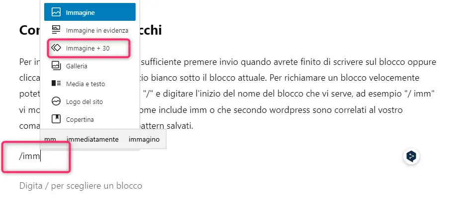 comandi blocchi guentberg